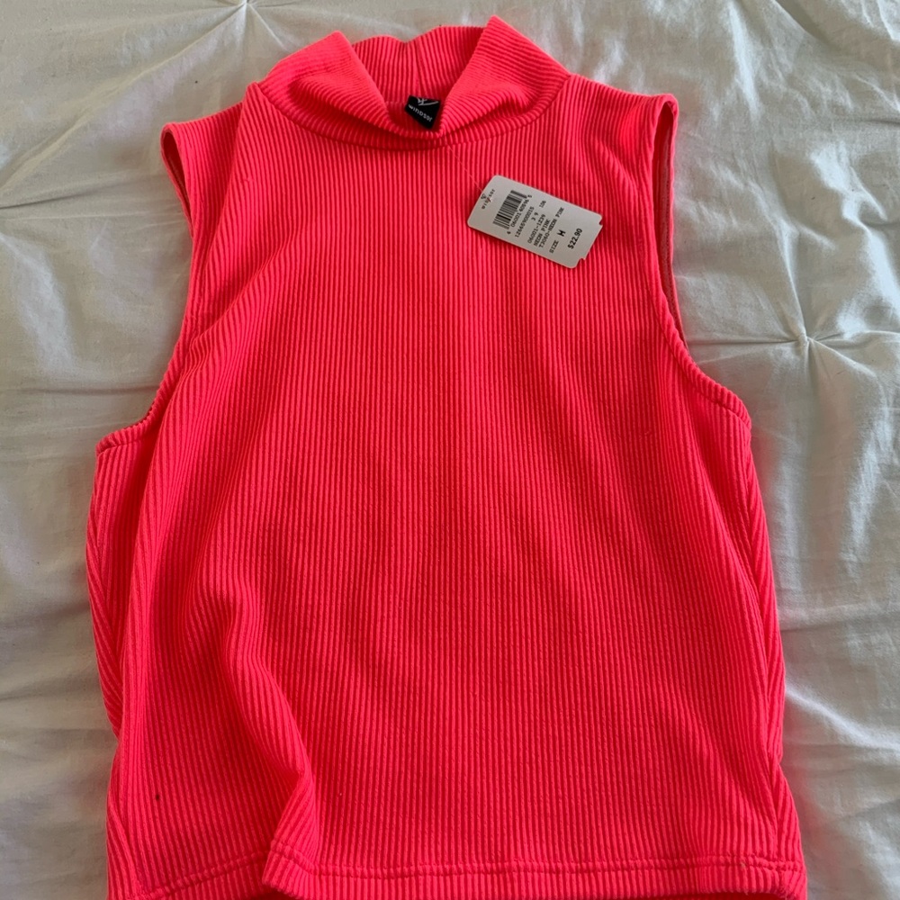 Neon pink crop top